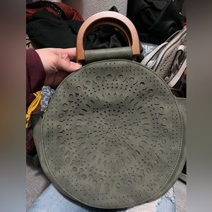 Forest green boho purse